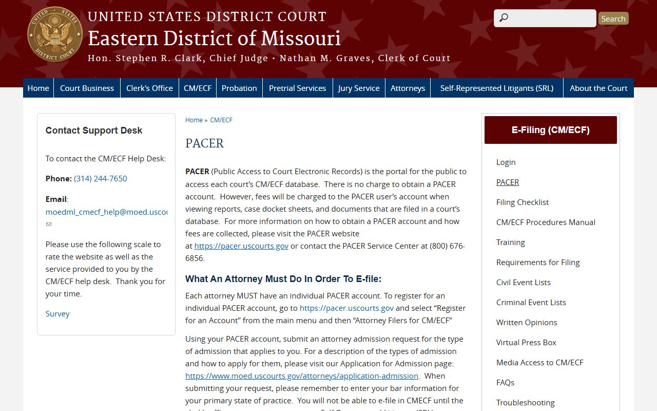 Reynolds County Circuit Court PACER federal record access
