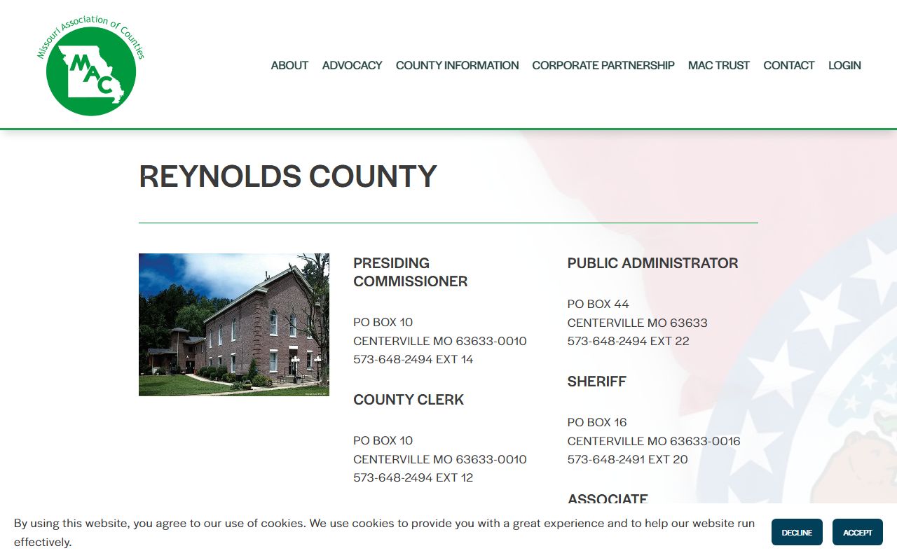 Reynolds County Court records county office directory