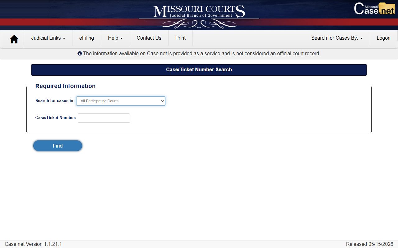 Reynolds County Court records Missouri Plead and Pay portal