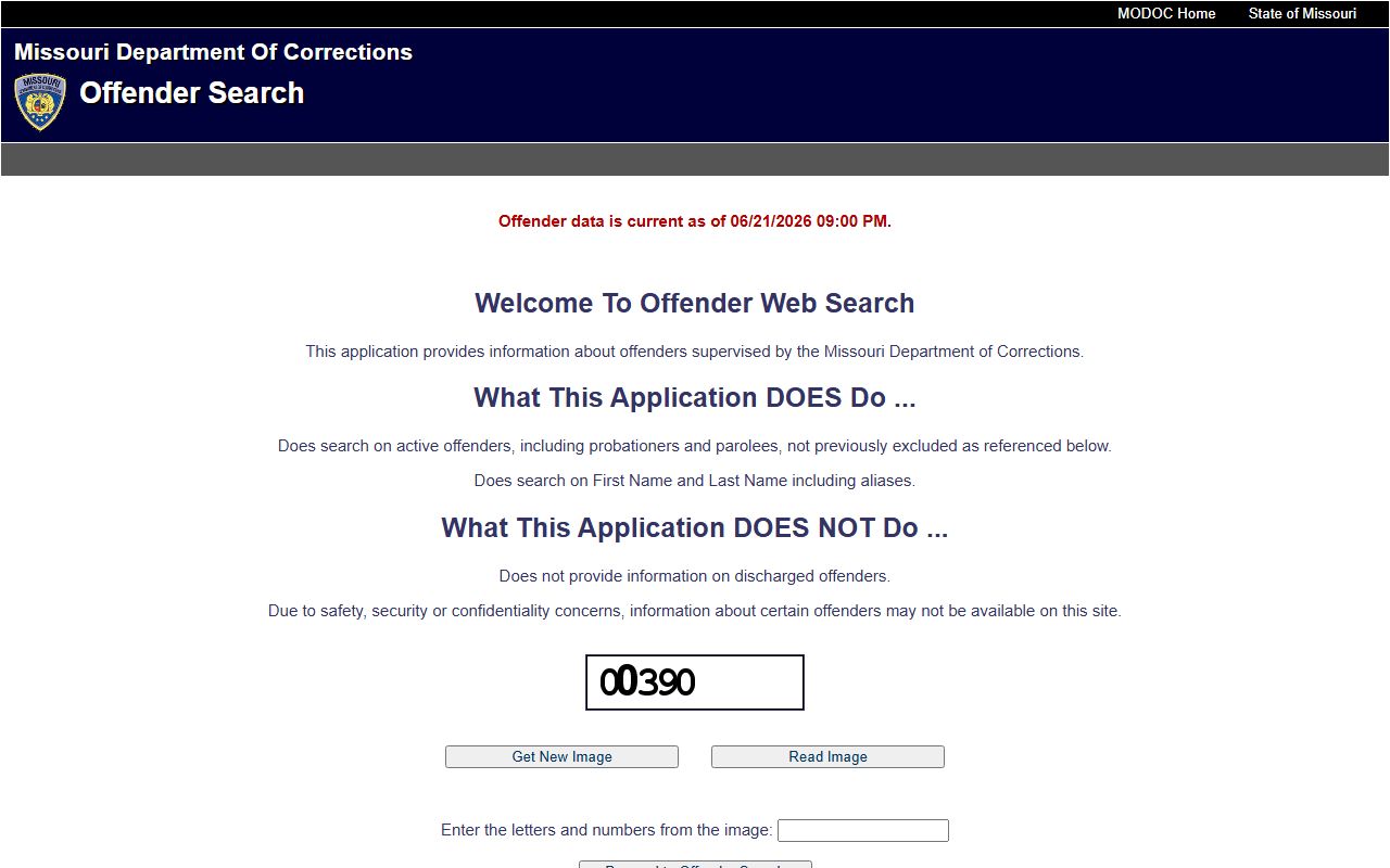 Reynolds County inmate search Missouri DOC offender search
