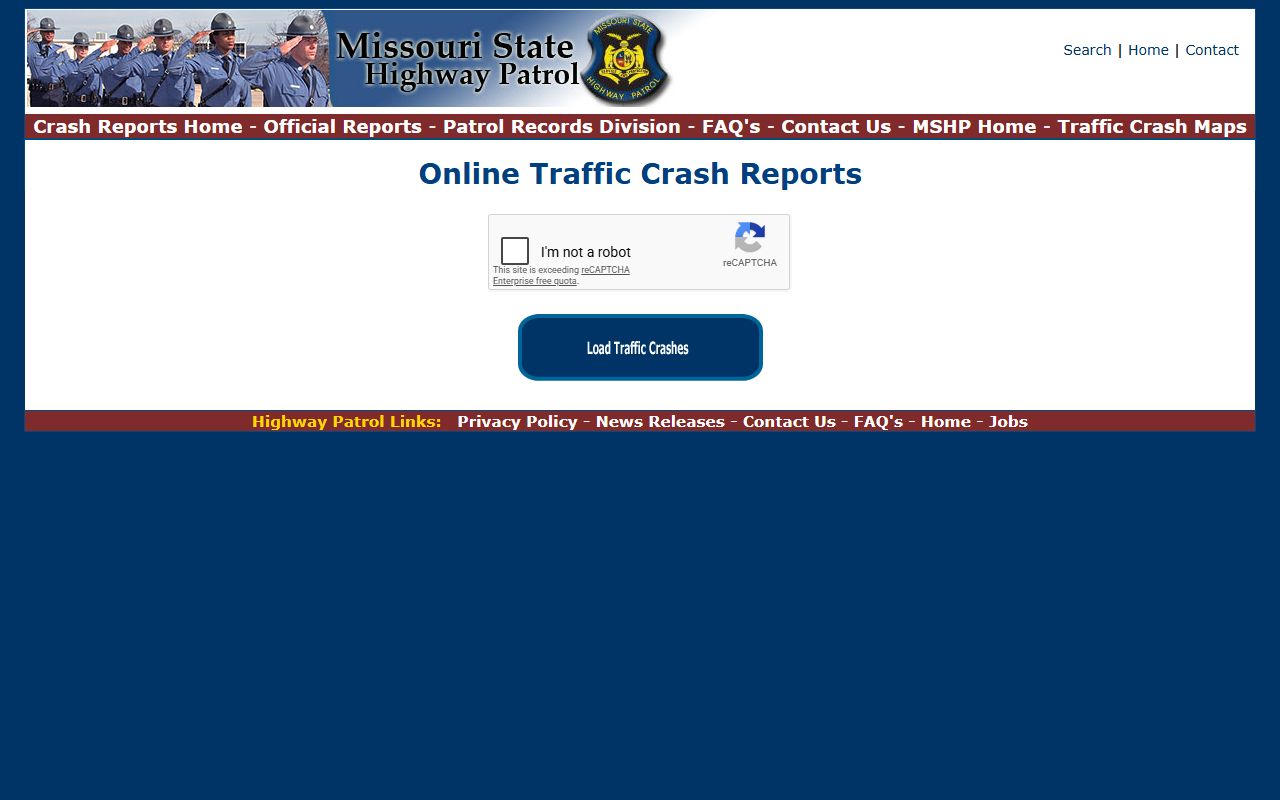 Reynolds County traffic court records MSHP preliminary crash search