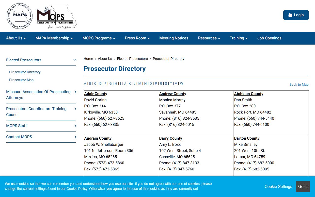 Reynolds County warrant records prosecutor directory